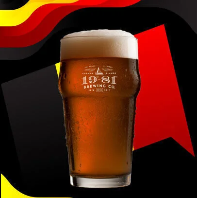 1981 Brewing Co Saison beer in branded glassware.