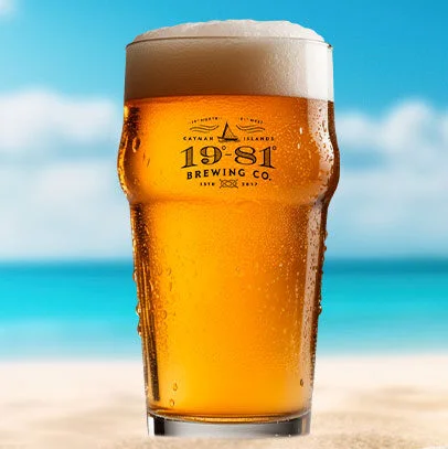 Cold 19-81 Brewing Co. Tropical Beach Beer on a beach. Taproom exclusive.